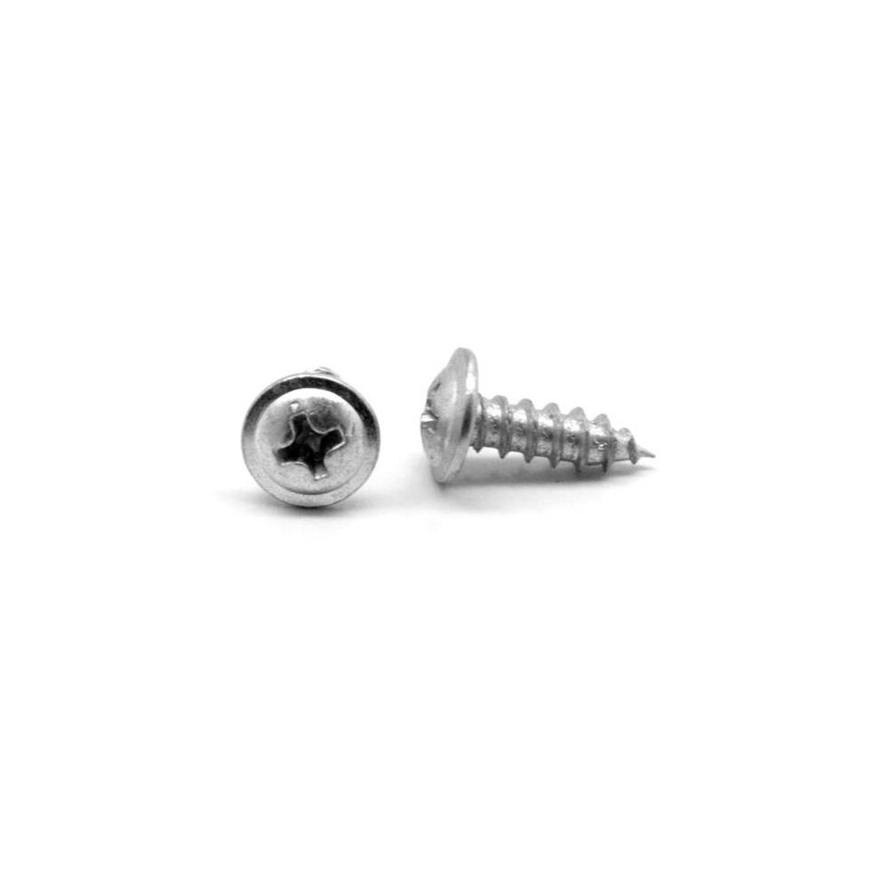 No.10-12 X 0.63 Phillips Round Washer Head Type A Sheet Metal Screw, Low Carbon Steel - Zinc Plated - 7000 Piece 654204962901