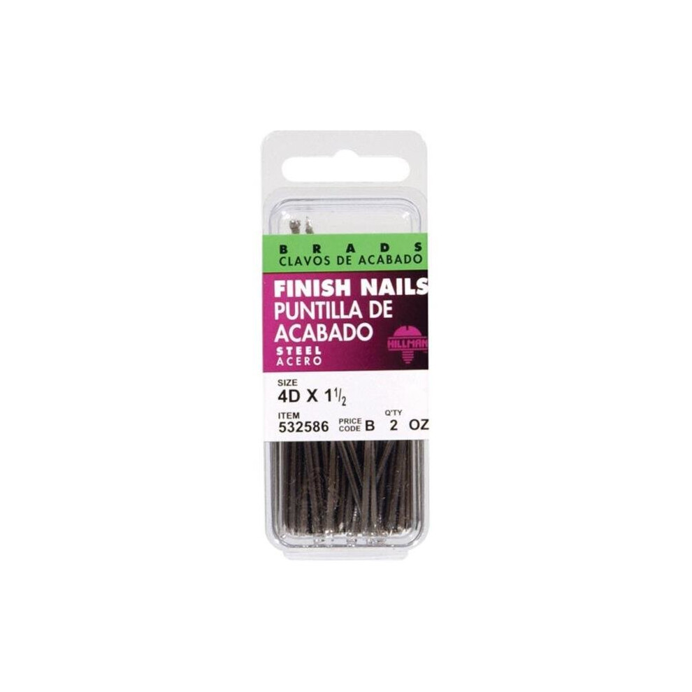 532586 4D Stl 2 Oz Finishing Nails Polished Steel - Pack Of 6 654204822779