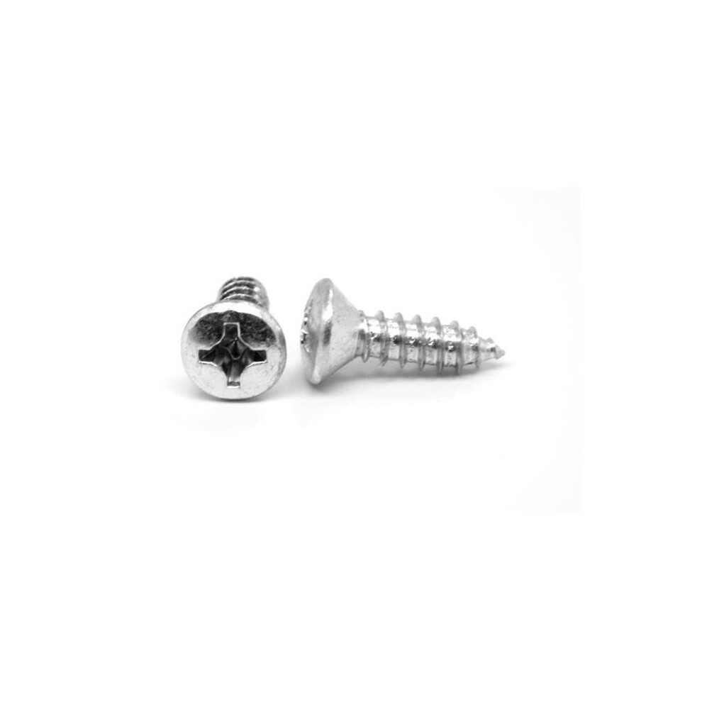 No.10-16 X 1.5 In. Phillips Oval Head Type Ab Sheet Metal Screw, Low Carbon Steel - Zinc Plated - 2300 Piece 652513000192