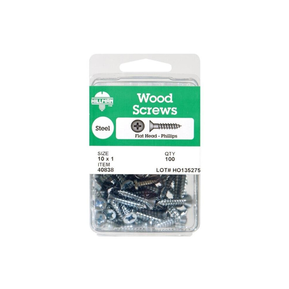 40816 6 X 1 In. Phillips Flat Head Wood Screw - Pack Of 5 654204820690
