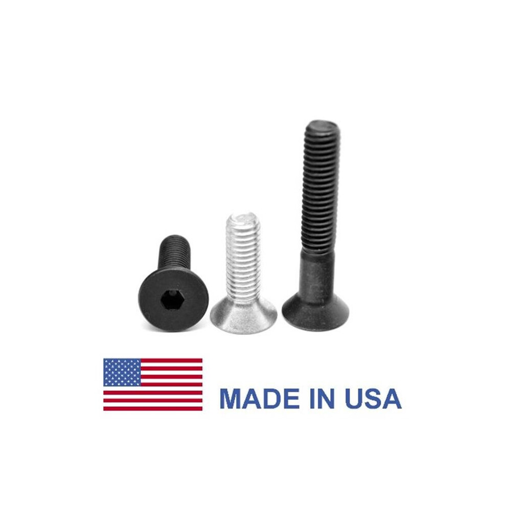 0.31-18 X 2 Coarse Thread Socket Flat Head Cap Screw, Usa Alloy Steel - Plain - No Plating - 100 Piece 654204975154