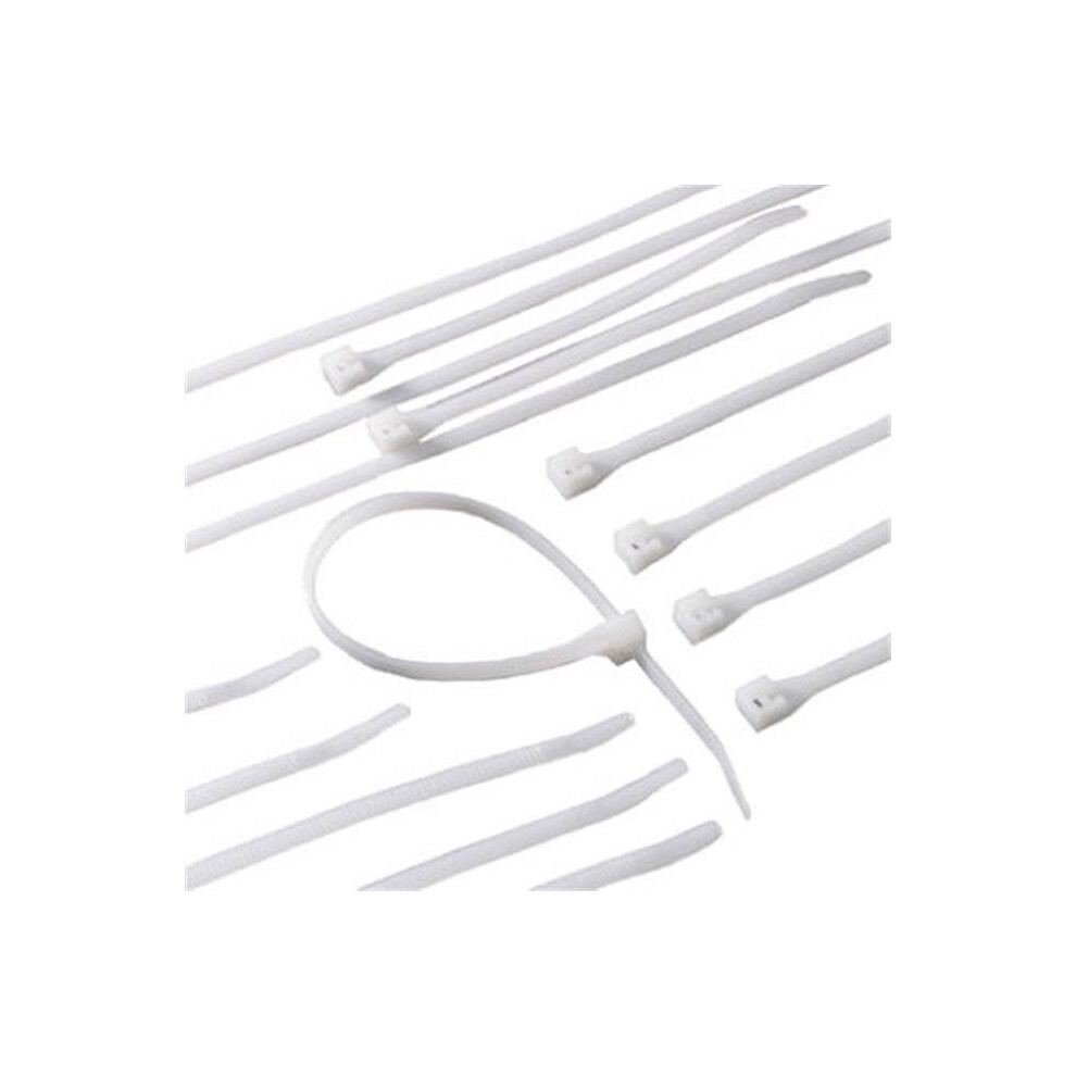 46-104 4 in. White Cable Tie, 100 Pack