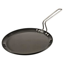 Futura Non-Stick Flat Tava Griddle 12 in. For Dosa, 4.88mm with Steel Handle