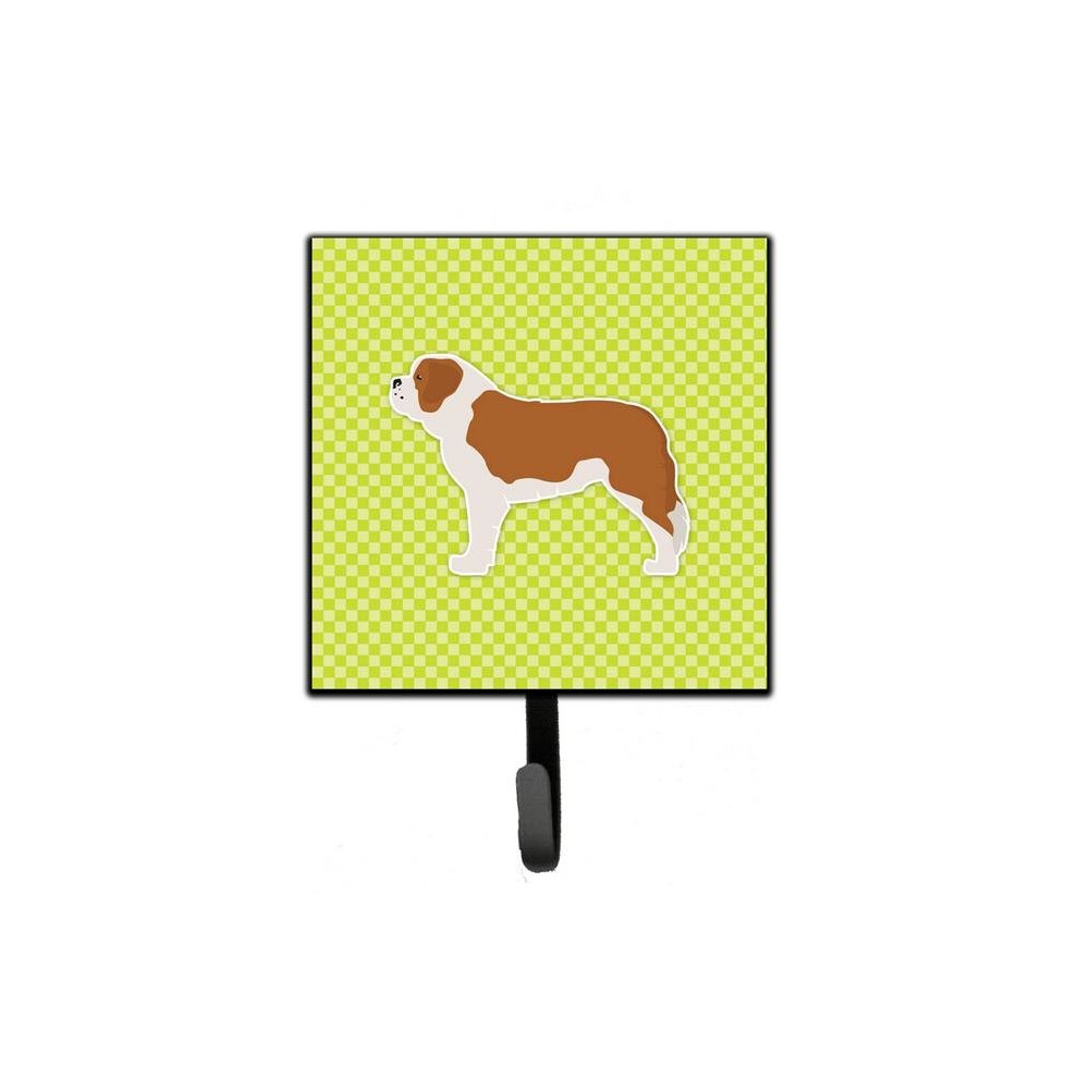 Saint Bernard Checkerboard Green Leash or Key Holder-image-OPC-PWHTMR-NEW