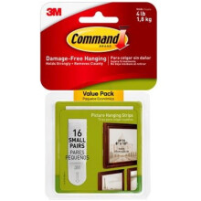 3M 243513 Command Picture Hanging Strips, White - Small, 12 Count
