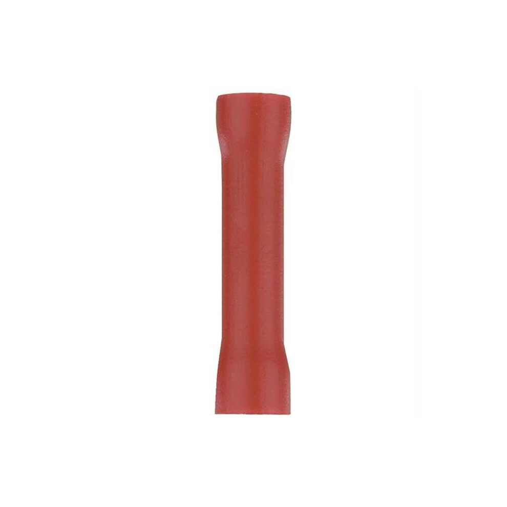 Vinyl Butt Connector -Red; 22 - 18 Gauge; 100 Pk 747216343407