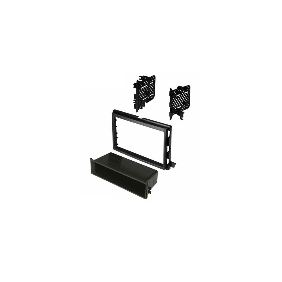 Single & Double Din Stereo Dash Kit, Black 746591444709