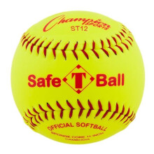 12 in. Safety Softball, Optic Yellow & Red