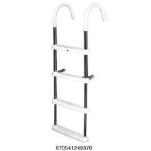 4 Step Gunwale 7 in. Hook Boat Ladder - Stainless Steel