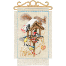 Riolis Counted Cross Stitch Kit 7.9"X11.8"-Cottage Garden In Winter (14 Count)