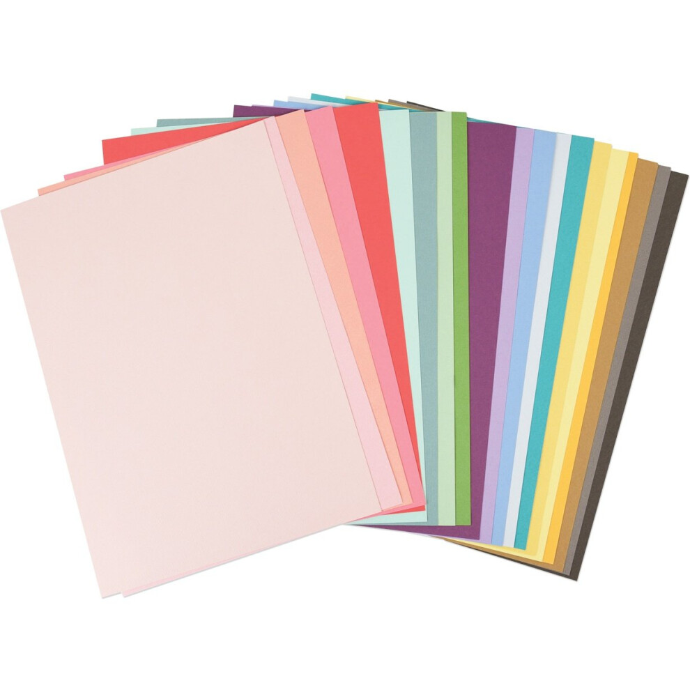 Sizzix Textured Cardstock Sheets 8.3X11.7" 80/Pkg-Assorted Colors