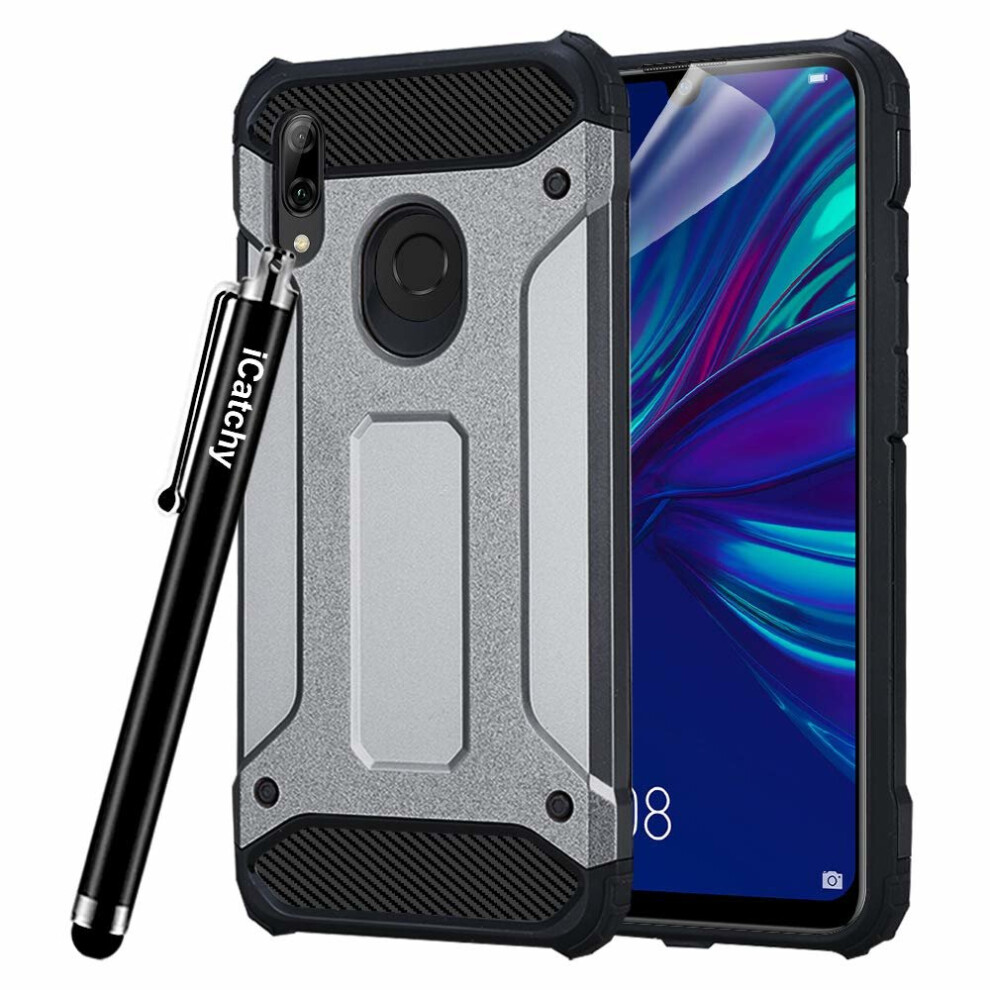 (Grey) For Huawei P Smart 2019 Armour Defender Case Cover Grey 5056298002160
