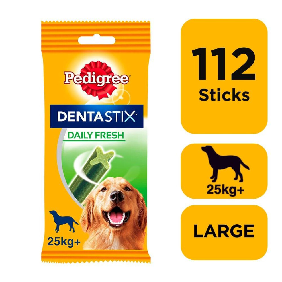 PEDIGREE Dentastix Fresh Large Dog Dental Chews 28 Stick (Pack Of 4)