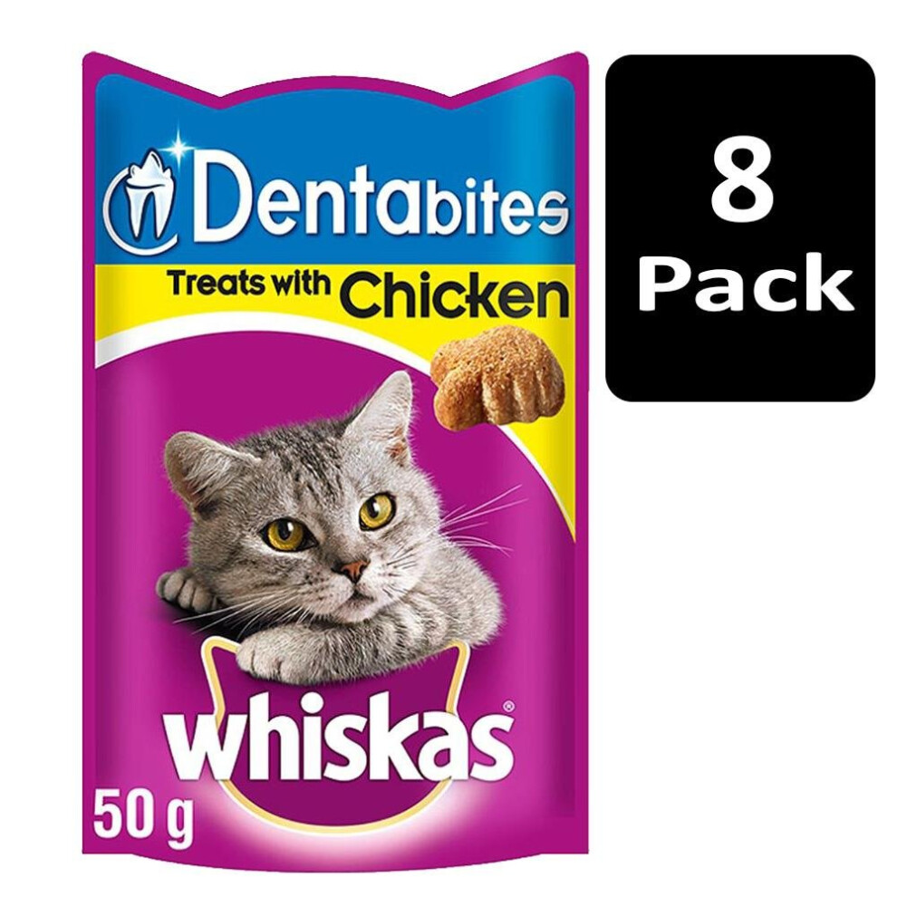 WHISKAS Dentabites Cat Treats With Chicken 8x50g-image-OPC-PWK9CK-NEW