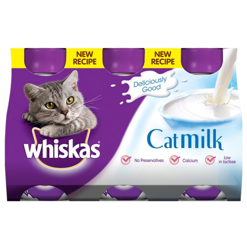 Whiskas WHISKAS Cat Milk 3 Pack 3x200ml (Pack of 5)
