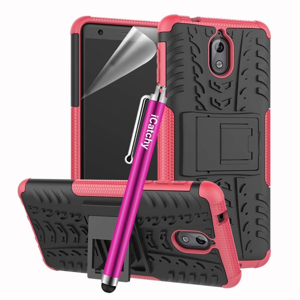 (Pink) For Nokia 3.1 Case Armor Shockproof Case Cover Pink 5056298099818
