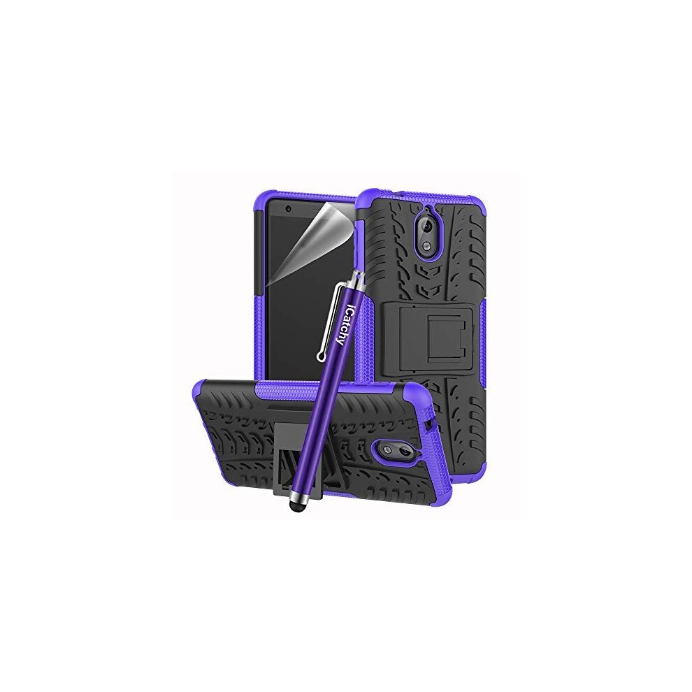 (Purple) For Nokia 3.1 Case Armor Shockproof Case Cover Purple 5056298099795