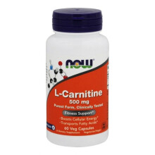 NOW Foods, L-Carnitină, 500 mg, 60 Capsule Vegane