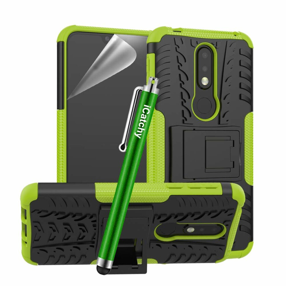 (Green) For Nokia 7.1 Heavy Duty Armor Shockproof Case Green 5056298099702