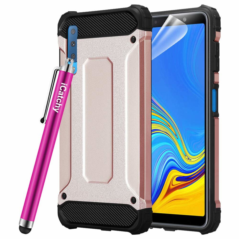 (Multicoloured) For Galaxy A7-2018 Rugged Armor Shockproof Case Multicoloured 5056298099856