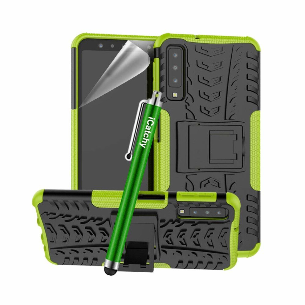 (Green) For Galaxy A7 2018 Armor Shockproof Case Cover Green 5056298000166