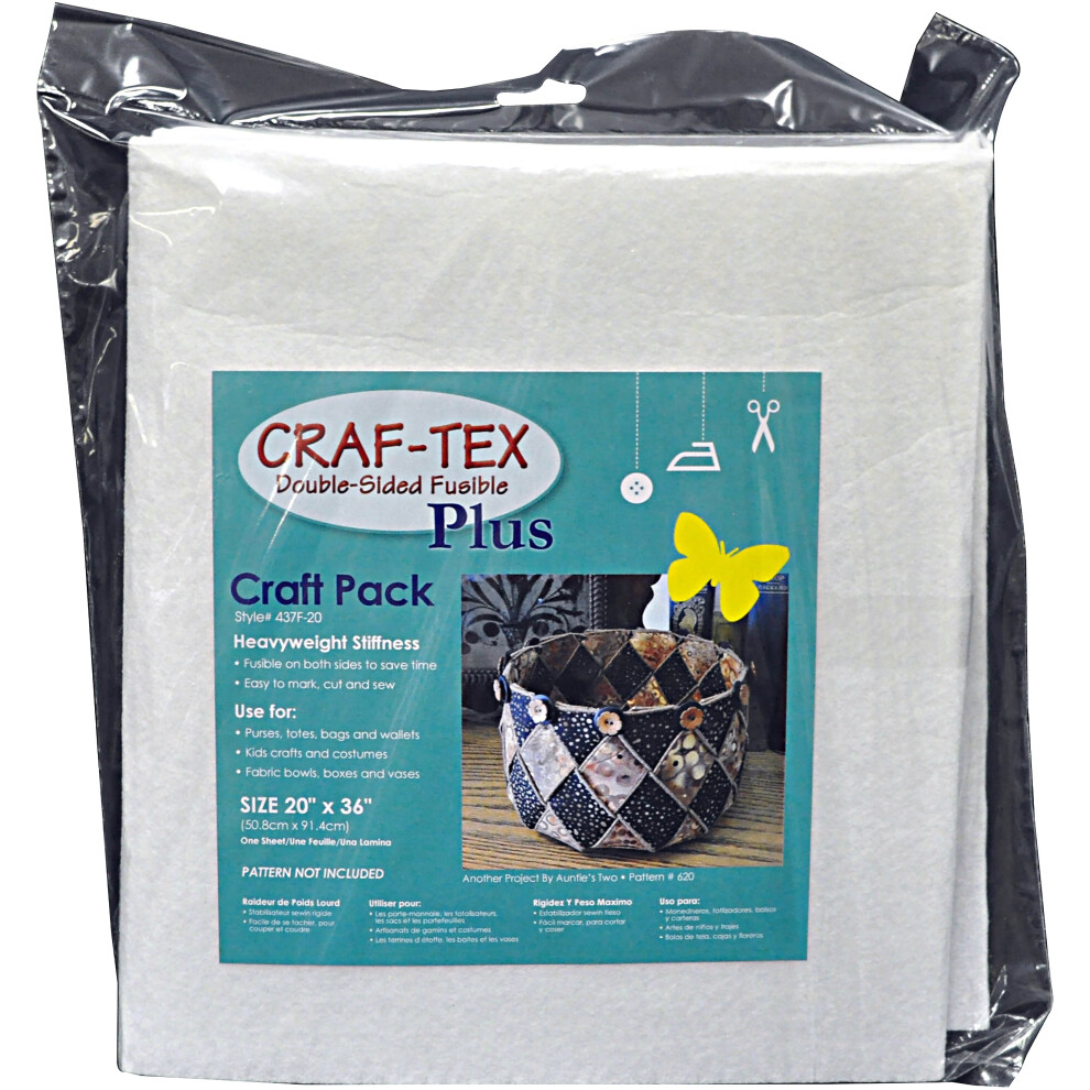 Bosal Craf-Tex Plus Double-Sided Fusible Foam Craft Pack-20"X36"