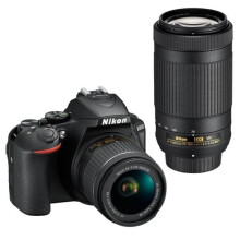 Nikon D5600 Twin Kit: AF-P 18-55mm VR + AF-P 70-300mm ED VR DX - AF précis, 39 pts AF, 5 i/s