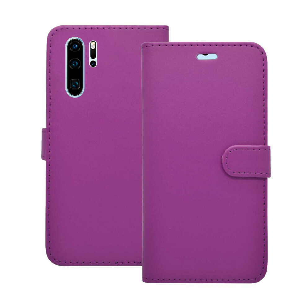 (Purple) Huawei P30 Pro Wallet Flip Stand Card Slot Case