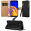 (Black) For Galaxy J4 + (2018) Leather Wallet Case Cover 4
