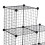 Homcom HOMCOM DIY 6 Cube Metal Wire Rack Interlocking Storage Cabinet Organiser Display 2