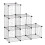 Homcom HOMCOM DIY 6 Cube Metal Wire Rack Interlocking Storage Cabinet Organiser Display 1
