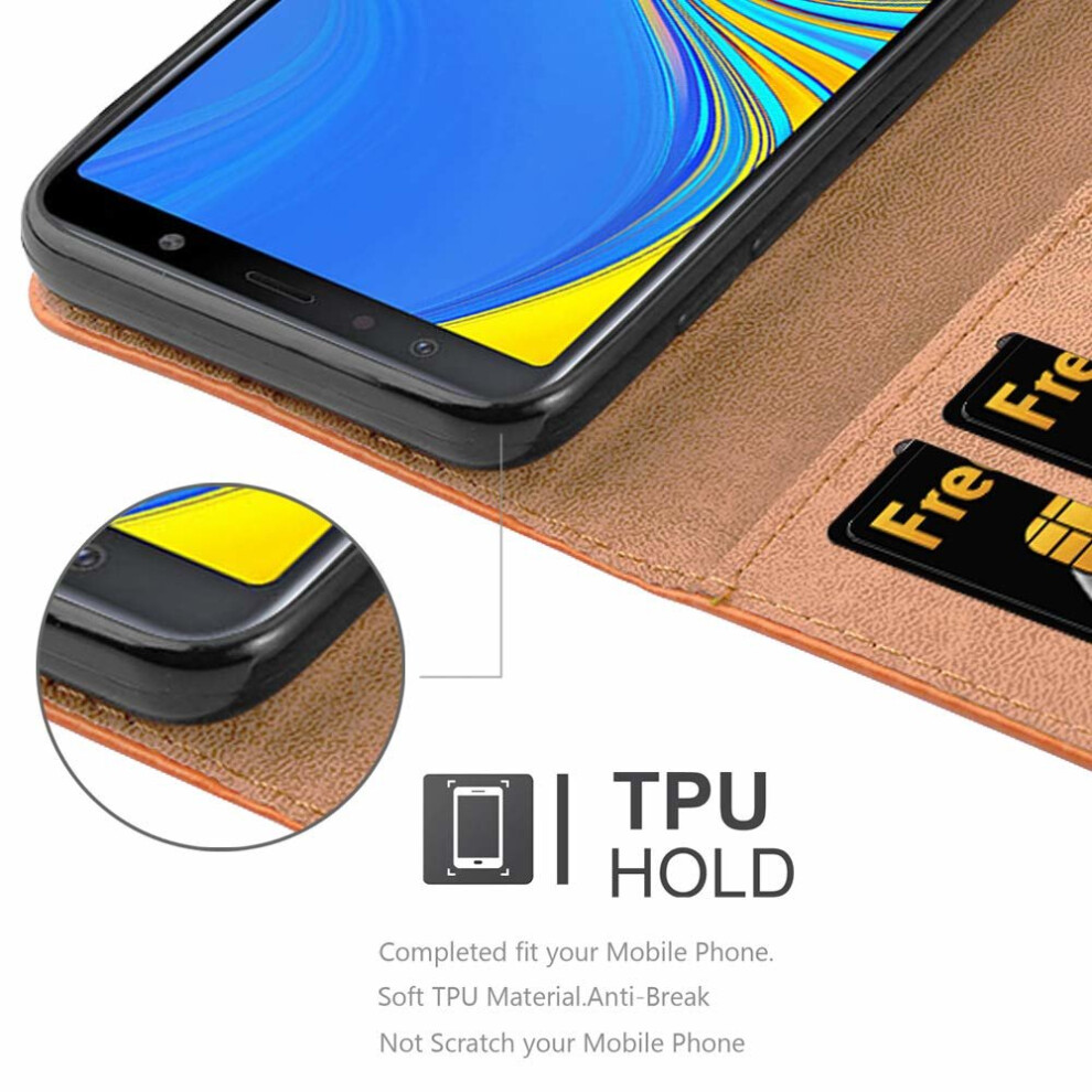 orange--for-galaxy-a7-2018-wallet-flip-stand-case-cover
