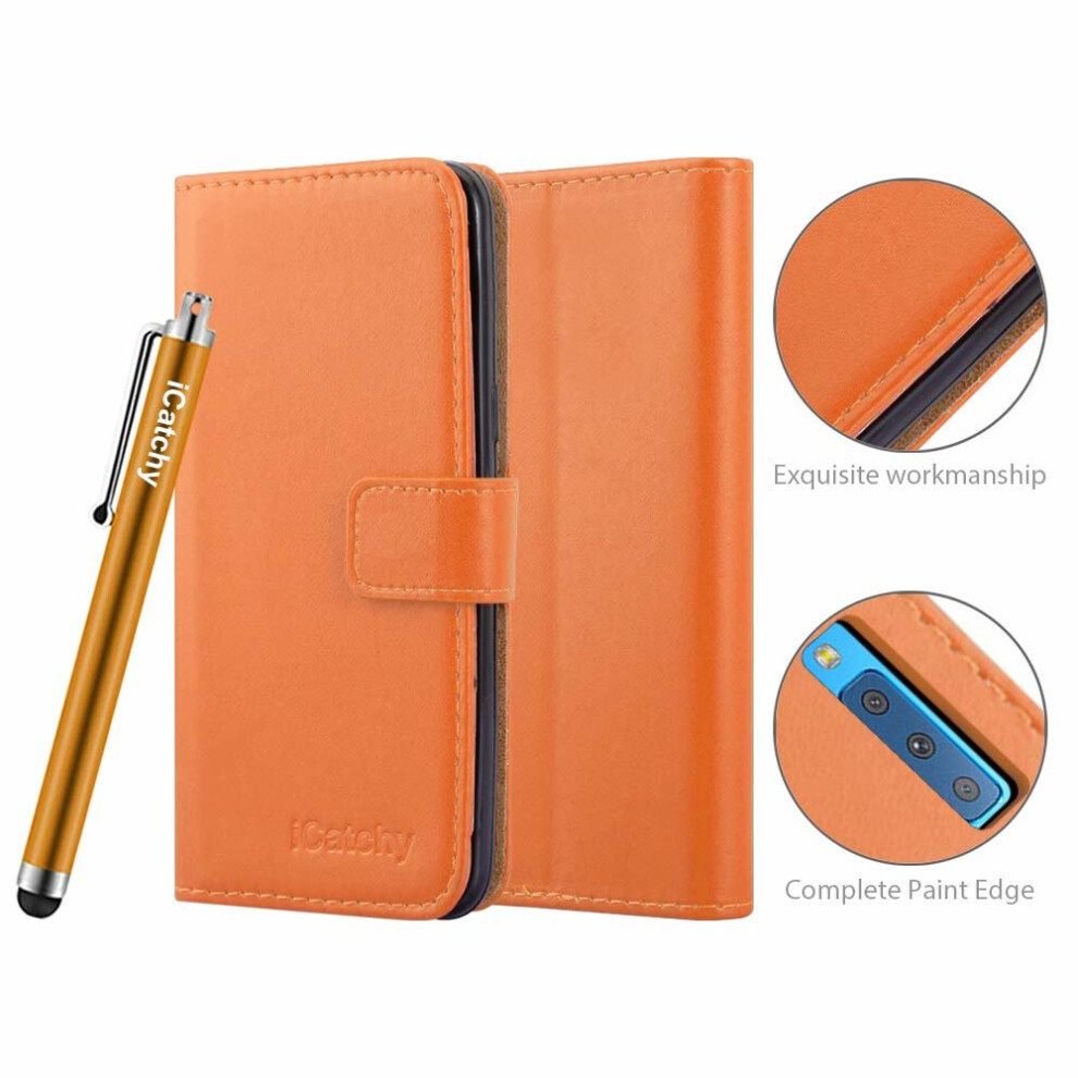 orange--for-galaxy-a7-2018-wallet-flip-stand-case-cover