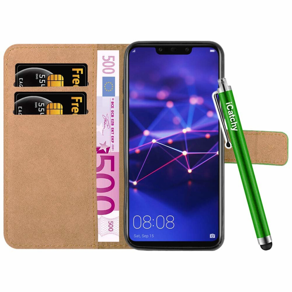 (Green) For Huawei Mate 20 Lite Leather Wallet Flip Case Green 5060566919548