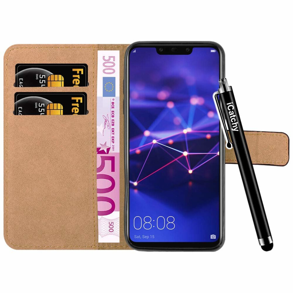 (Black) For Huawei Mate 20 Lite Leather Wallet Flip Case Black 5060566919524