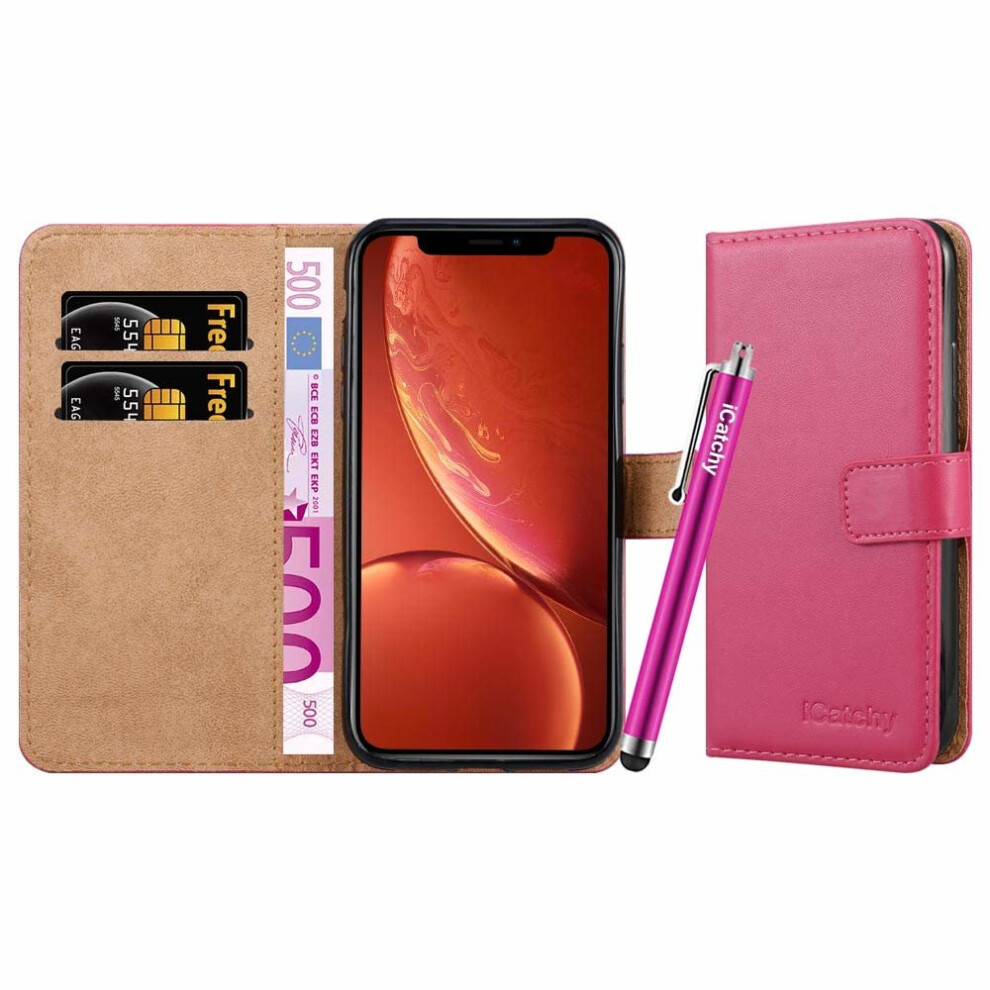 pink--for-iphone-xr-leather-wallet-flip-case-cover