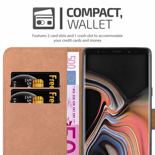 (Blue) For Galaxy Note 9 Leather Wallet Flip Case Cover 1