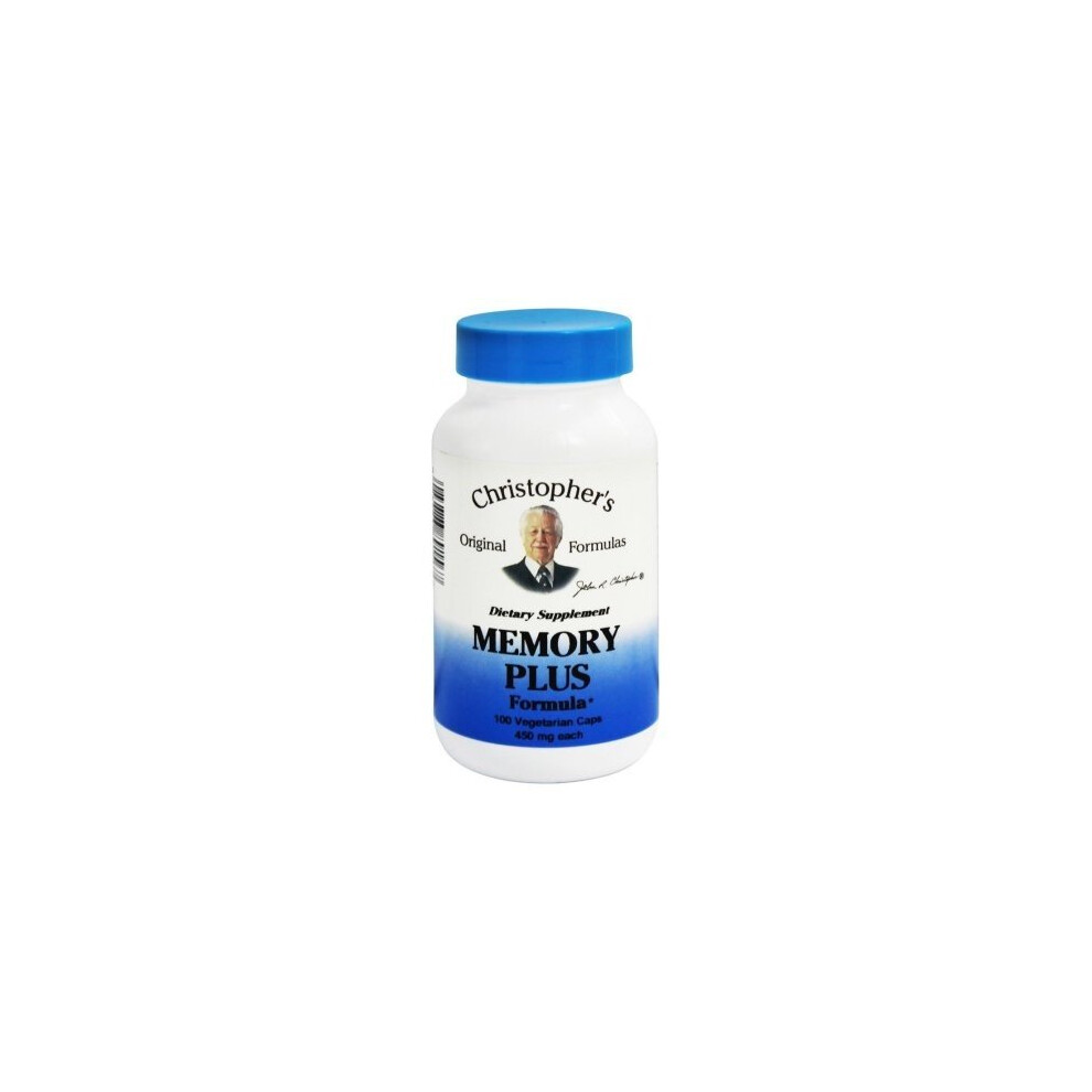 Christopher's-Original-Formula Christopher's Formulas, Memory Plus Formula, 450 Mg, 100 Veggie Caps