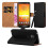 (Black) For Moto E5 Leather Wallet Flip Case Cover 10