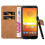 (Black) For Moto E5 Leather Wallet Flip Case Cover 4