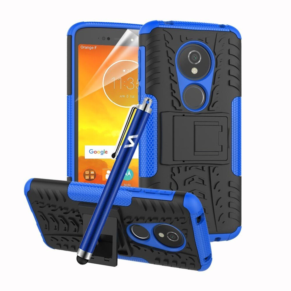(Blue) For Moto E5 Armour Shockproof Hard Case Cover Blue 5060566917407