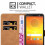 (Black) For Moto E5 Leather Wallet Flip Case Cover 5