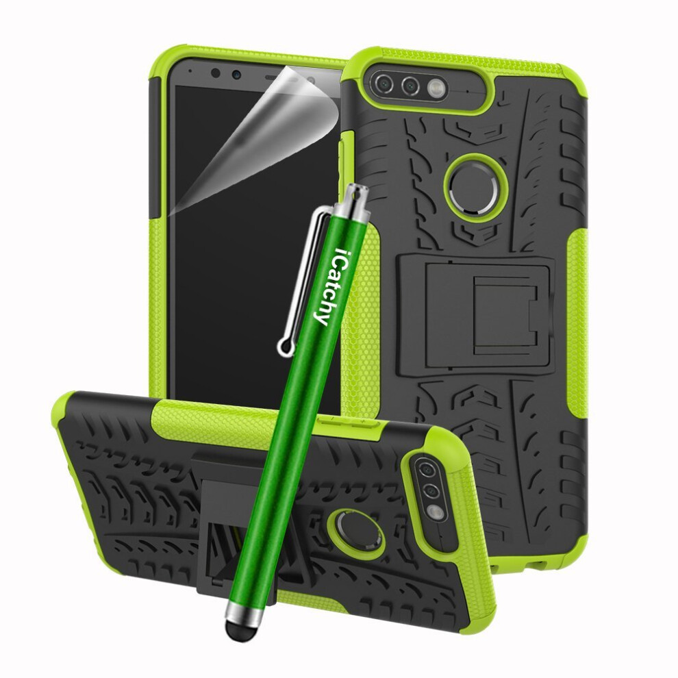 (Green) For Huawei Y7 2018 Rugged Shockproof Case Cover Green 5060566916462