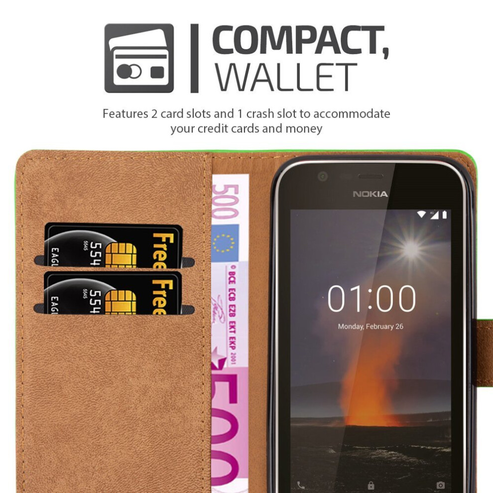 lime--for-nokia-1-premium-leather-wallet-case-cover