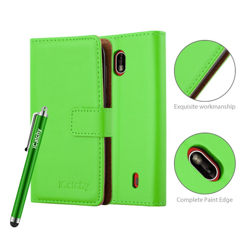 lime--for-nokia-1-premium-leather-wallet-case-cover