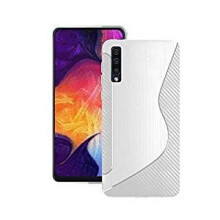 (Clear) Samsung Galaxy A50 Silicone Gel TPU Cover Case