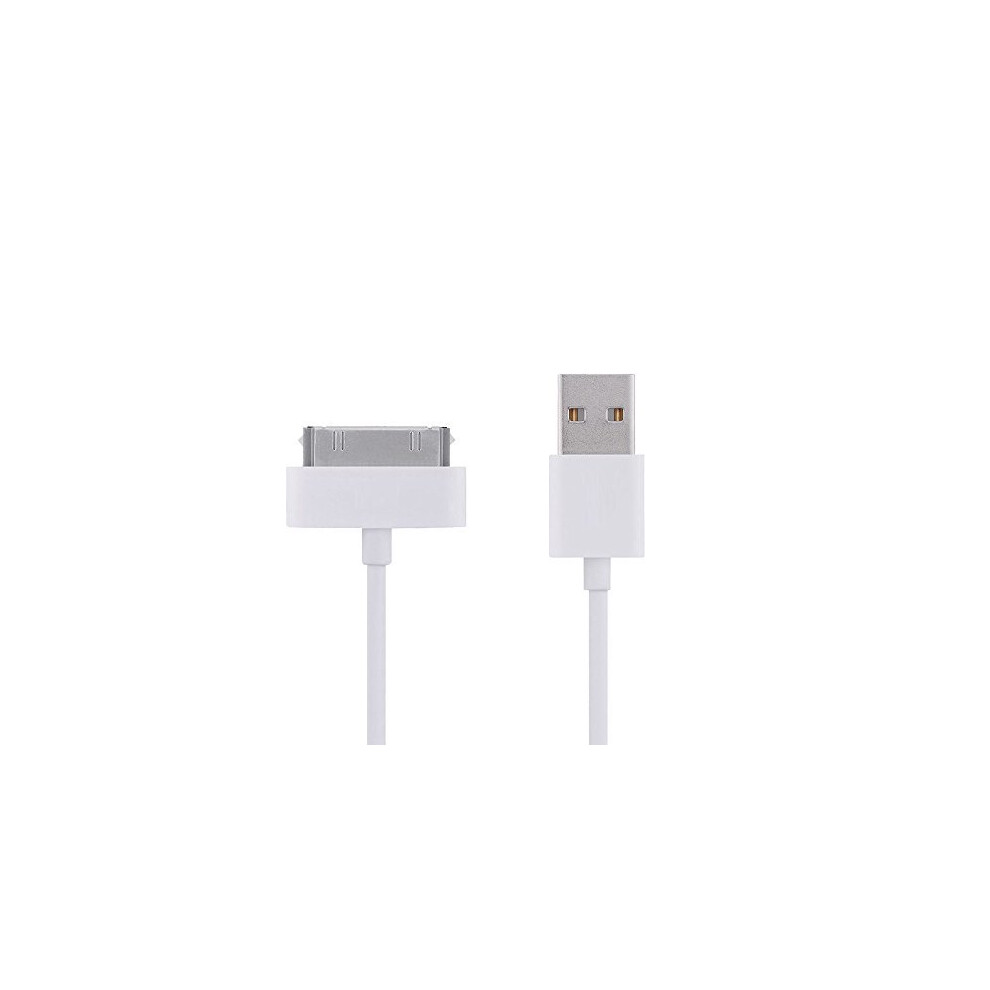 Photos - Cable (video, audio, USB) JustJamz Basic USB 30 Pin 5 Pack 3 Feet 1 Meter Sync and Charging Cable Fits iPhone 4 4S 3G 3GS iPad 1 2 3 iPod White 