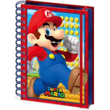 SUPER MARIO Premium A5 Hardback Spiral Bound Notebook - Jigsaw Puzzle