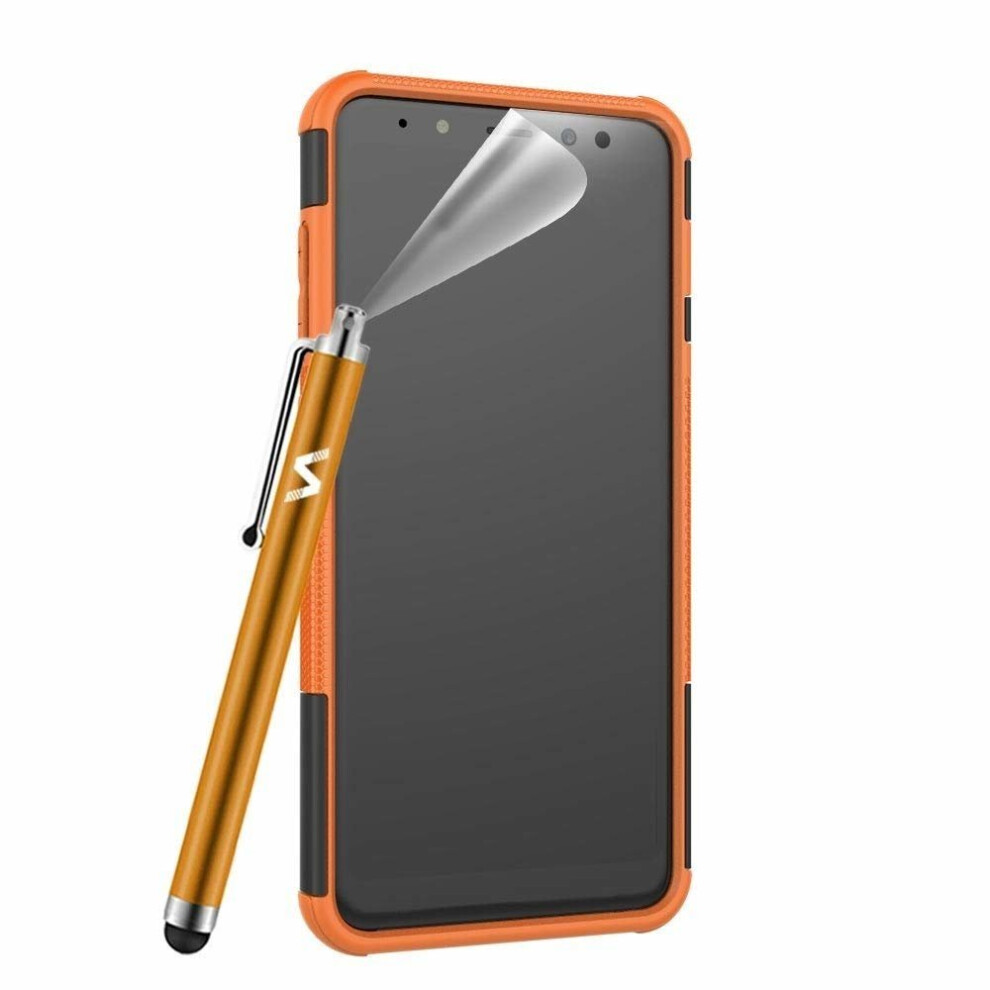 orange--for-galaxy-a8-tough-shockproof-hard-case-cover