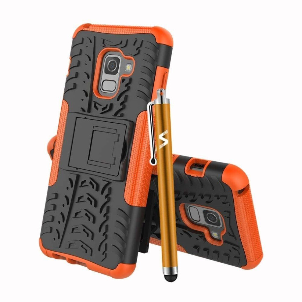 orange--for-galaxy-a8-tough-shockproof-hard-case-cover